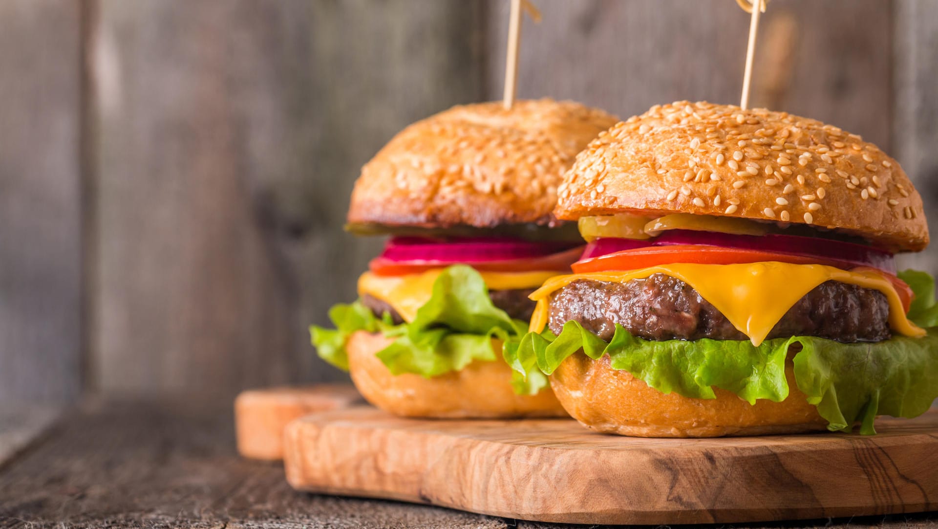 Burger mit Käse.