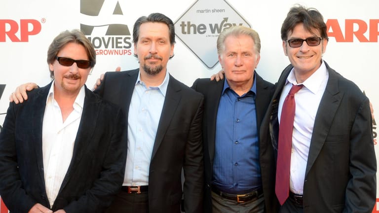 Emilio Estévez, Ramon Estévez, Martin Sheen und Charlie Sheen: Die drei Söhne sind wie ihr Vater in die Filmbranche eingestiegen.
