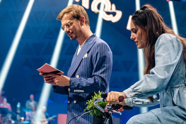 Joko Winterscheidt und Nilam Farooq: Sie trafen im Finale von "Wer stiehlt mir die Show?" gegeneinander an.