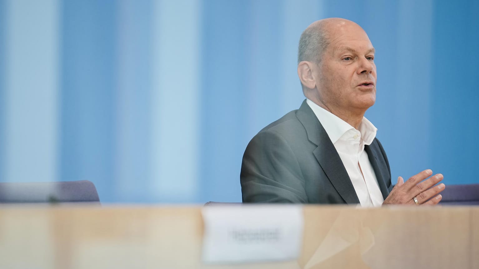 Kanzler Olaf Scholz: "Ich glaube nicht, dass es in diesem Land zu Unruhen kommen wird".