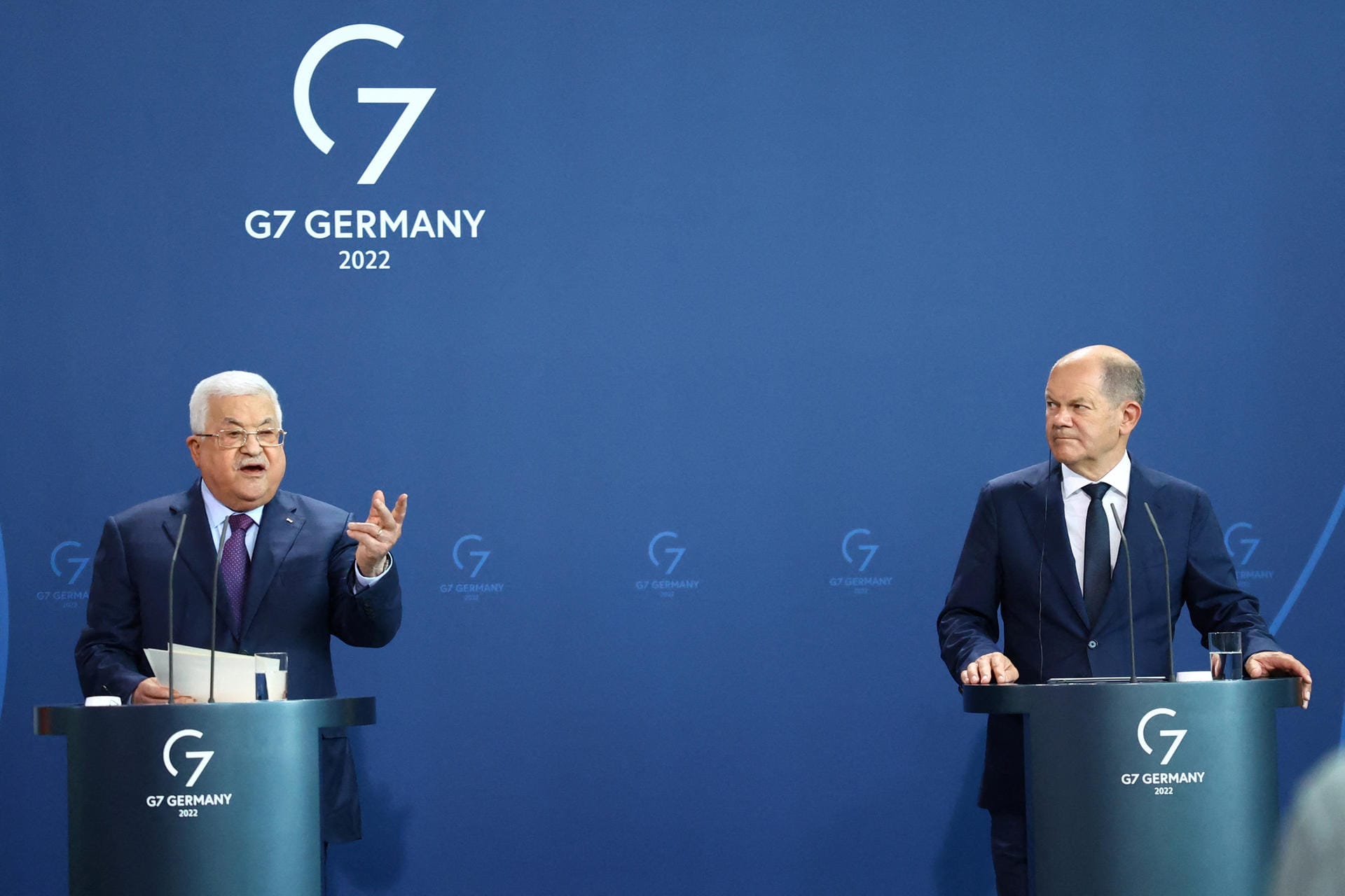 German Chancellor Scholz meets Palestinian President Abbas