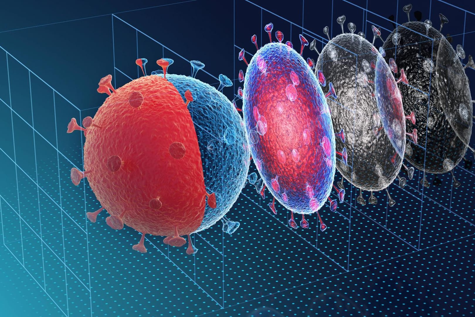 Visualisierung des Coronavirus.