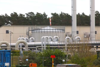 Endpunkt der Ostseepipeline Nord Stream1 (Archivbild): Unmittelbar nach dem Ausbruch des Ukraine-Krieges erreichte der europäische Gaspreis kurzzeitig einen Spitzenwert von 345 Euro.