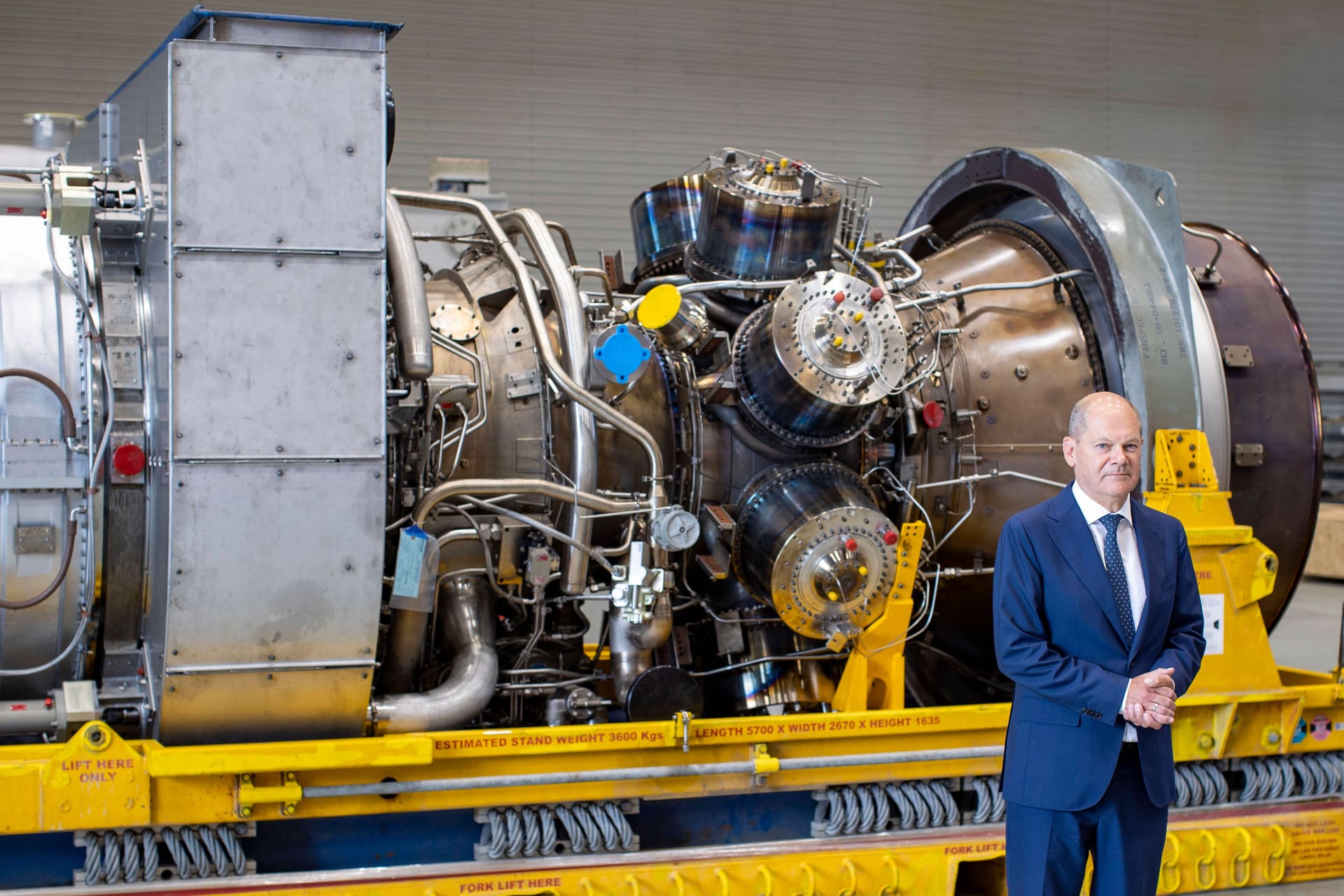 Olaf Scholz: Die Turbine sollte eigentlich längst wieder dem Gastransport nach Deutschland dienen.