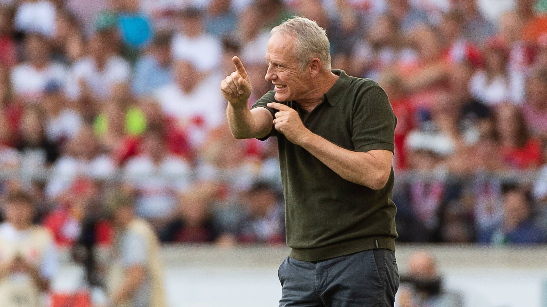 Christian Streich: Der SC-Coach durfte sich über einen Sieg freuen.