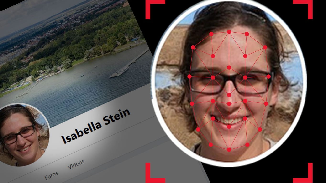 Erfundene "Isabella Stein": Das Profil gab an, bei Netflix zu arbeiten, war einer der Accounts, die prorussische Fakes teilten. Das Foto ist vom Computer generiert.