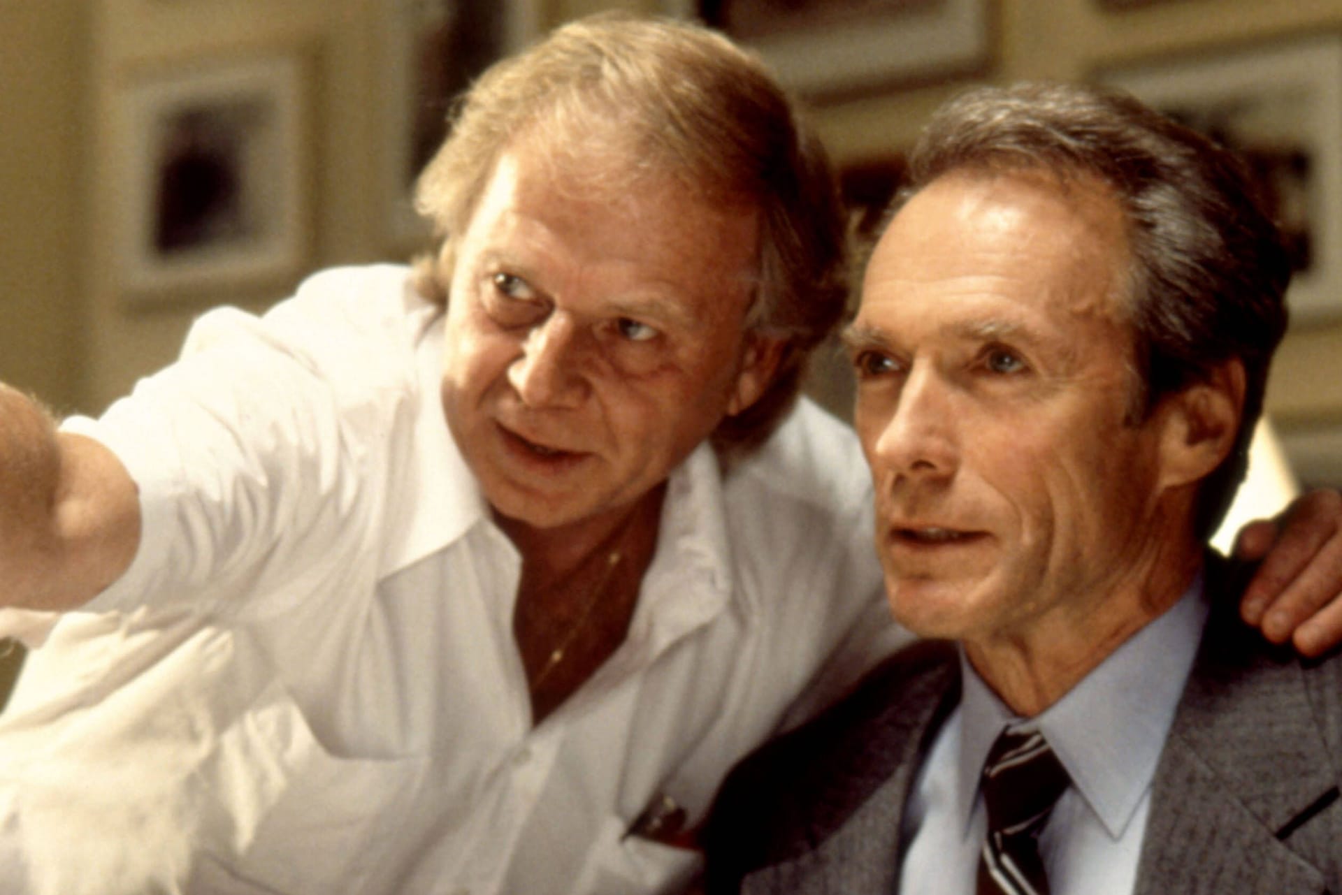 Wolfgang Petersen mit Clint Eastwood: Hier gemeinsam am Set im Jahr 1993.