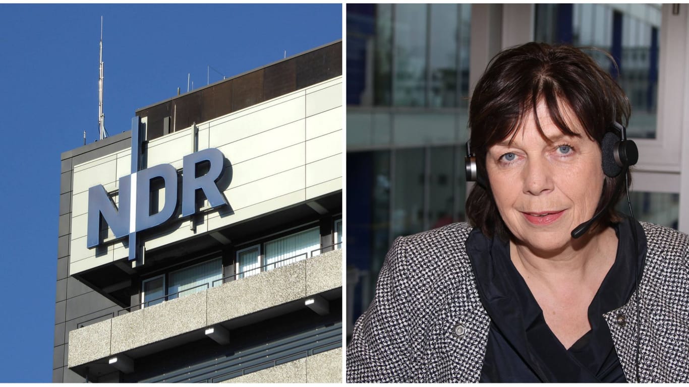 NDR-Gebäude und Sabine Rossbach (Collage): Ihr Lebensgefährte arbeitet auf Beraterbasis für den Sender.