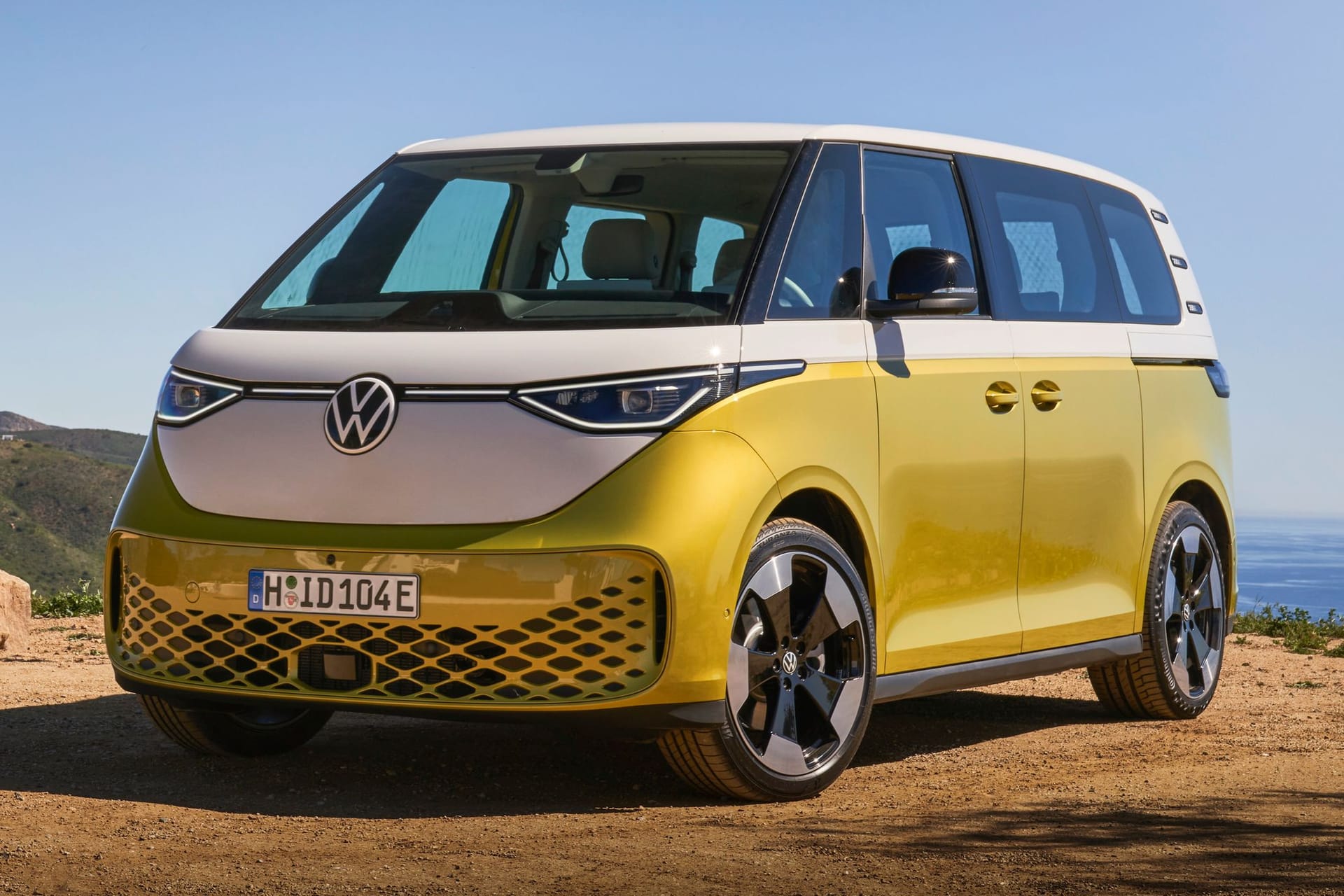 VW ID. Buzz: Der elektrische Bulli ist im Retro-Design gestaltet.