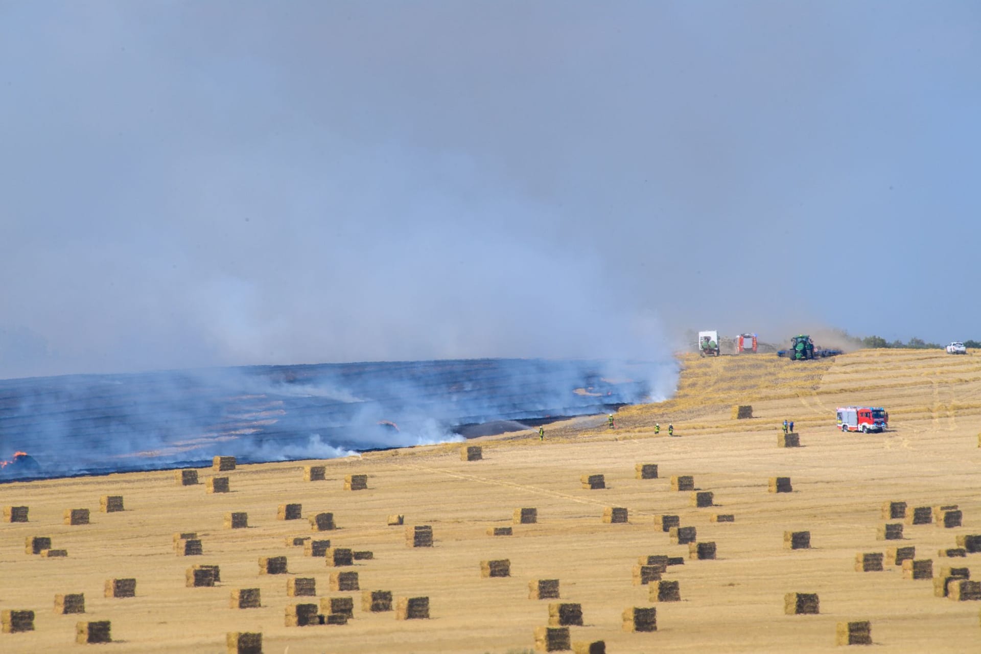 Feldbrand in Hedersleben: Hitze und Trockenheit führen in Deutschland aktuell zu Feldbränden.