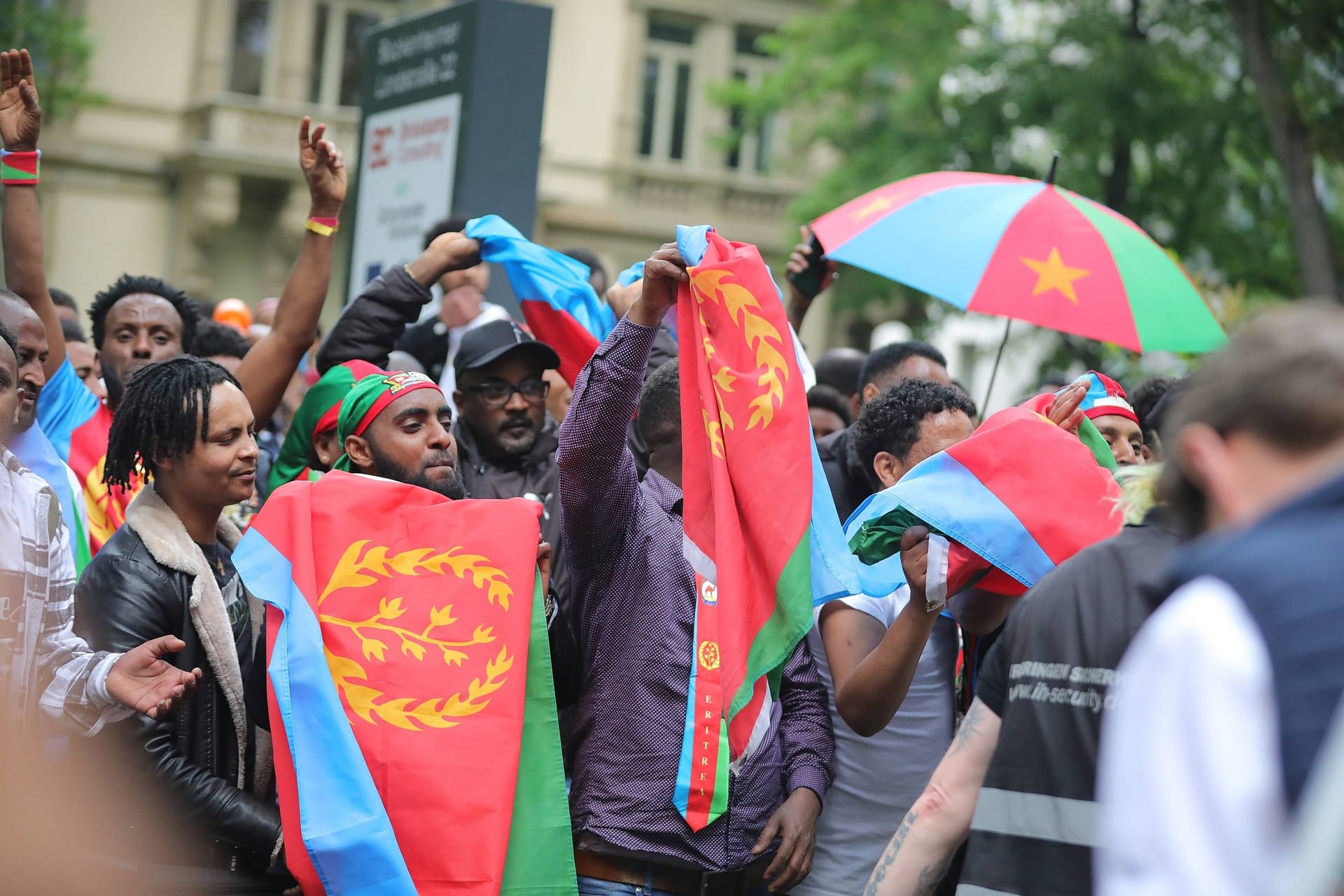 Eritreer bei einer Veranstaltung in Frankfurt am Main (Archivbild).