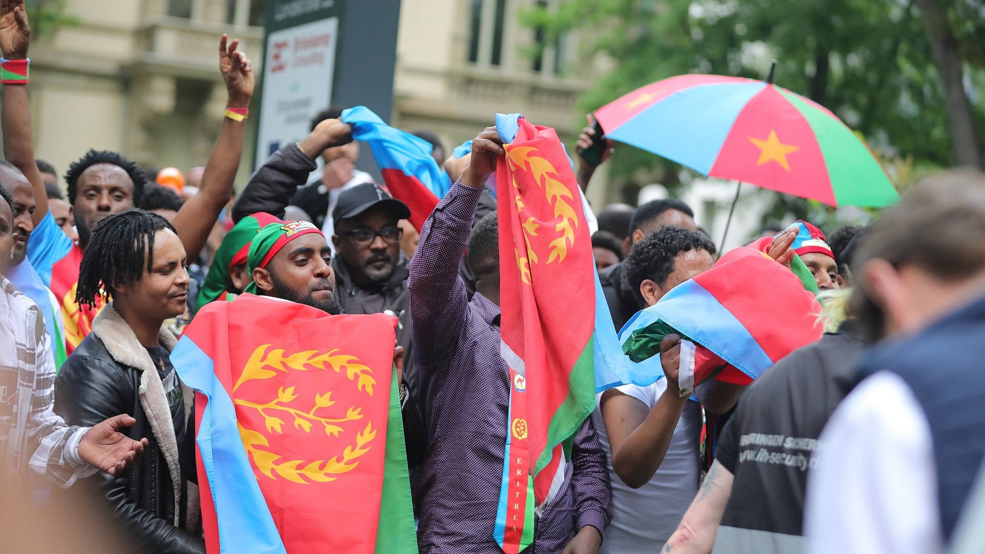 Eritreer bei einer Veranstaltung in Frankfurt am Main (Archivbild).