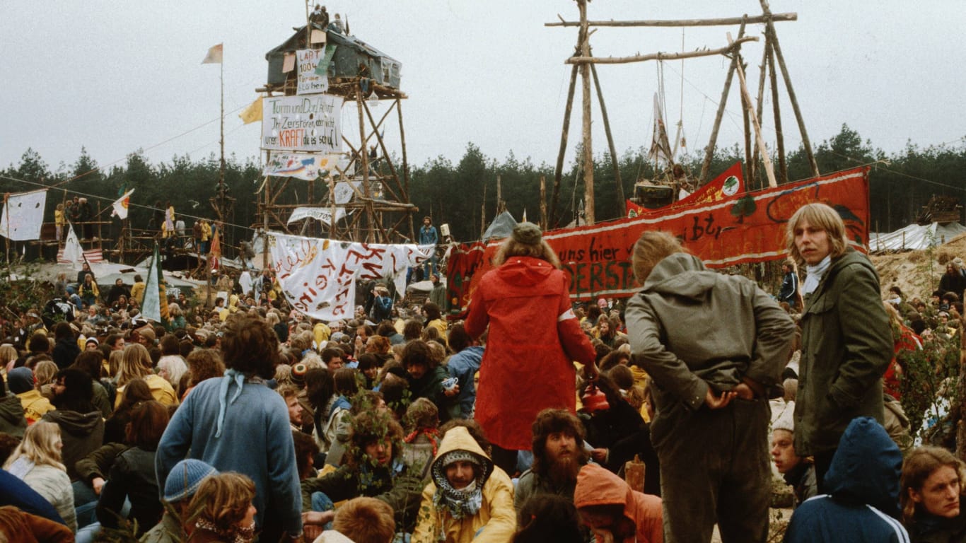 Atomkraftgegner in Gorleben 1978: "Wer die Laufzeit für Atomkraftwerke verlängert, der verlängert auch den Widerstand dagegen."