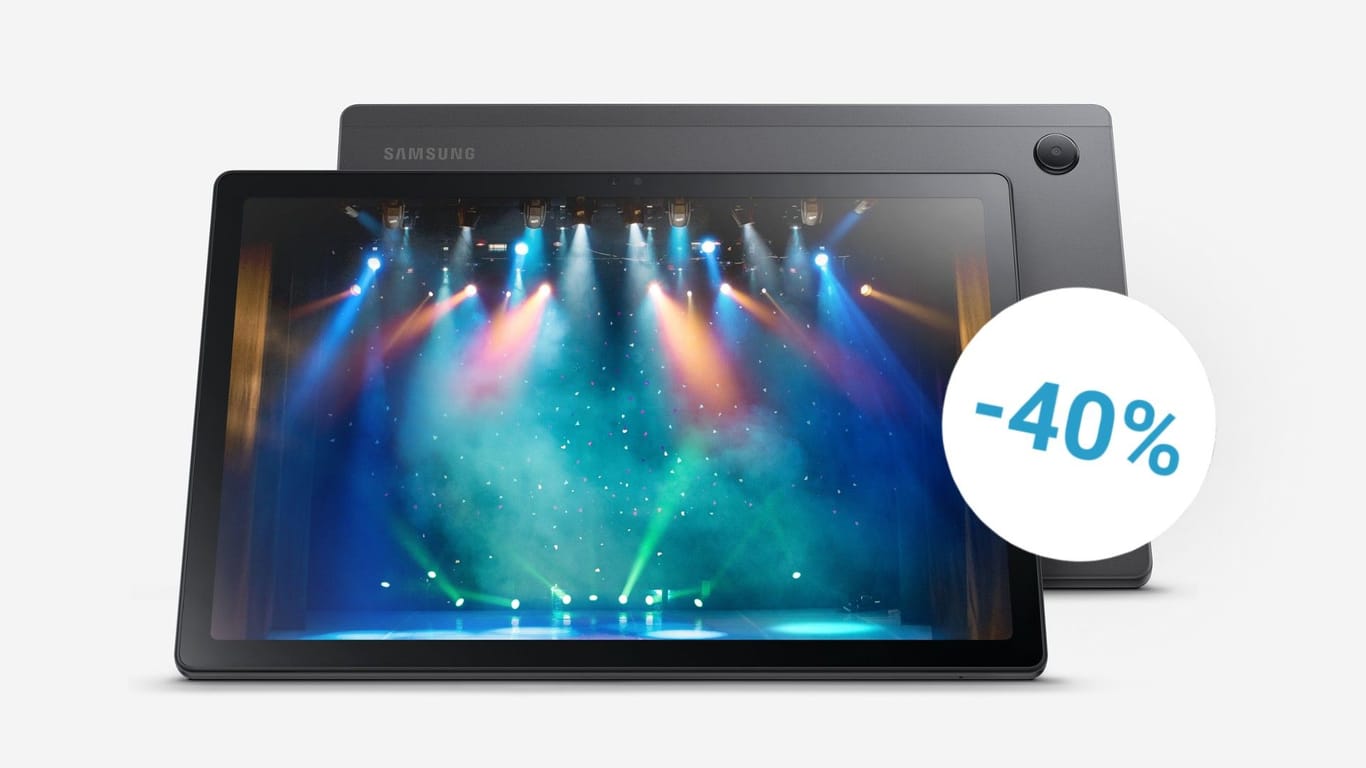 Das Samsung Galaxy Tab A8 punktet mit einem edlen Metallgehäuse und Full-HD-Display.