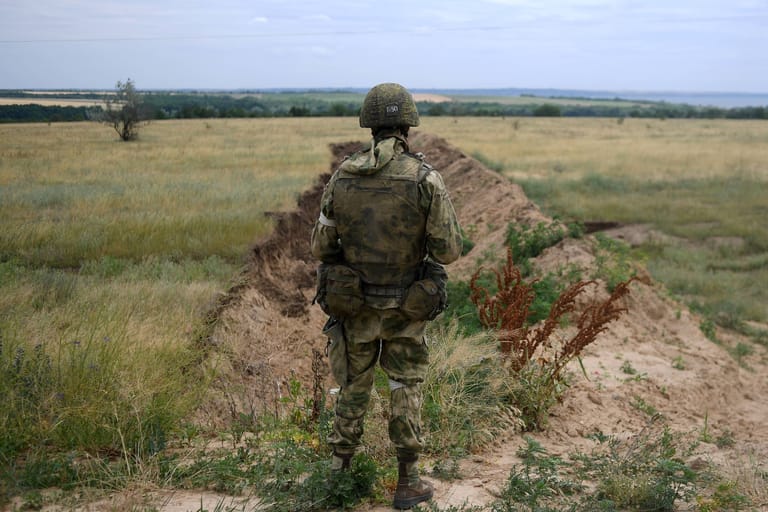 Russischer Soldat in der Südukraine.