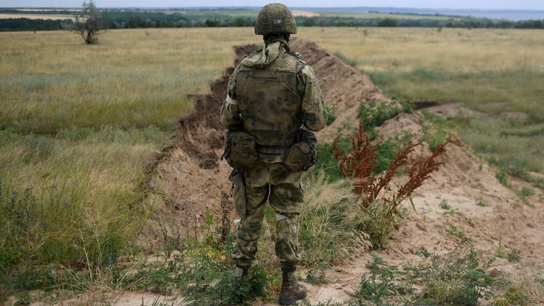Russischer Soldat in der Südukraine.