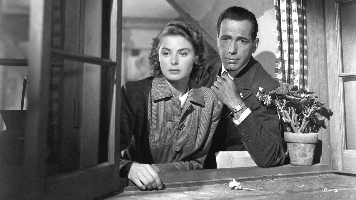 1942 stand Ingrid Bergman mit Humphrey Bogart für "Casablanca" vor der Kamera.