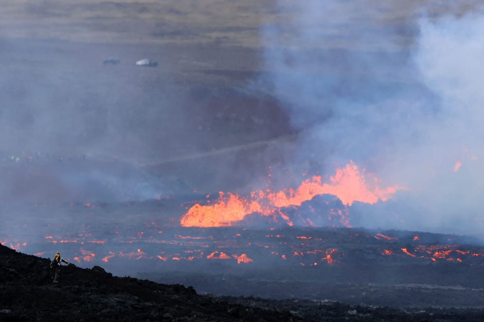 Auf Island ist der Vulkan Fagradalsfjall ausgebrochen. Er befindet sich 32 Kilometer südwestlich der Hauptstadt Reykjavik