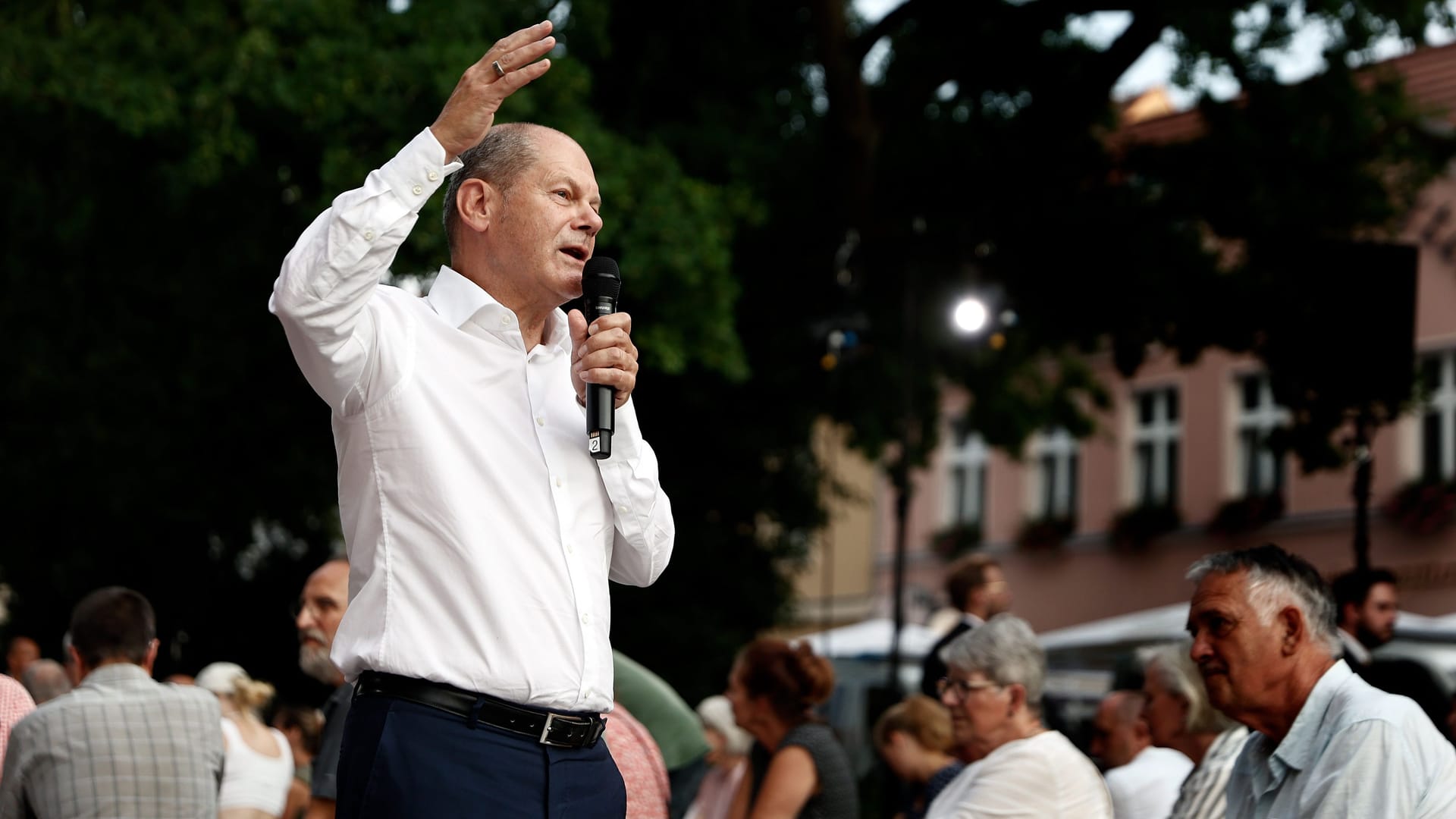 Olaf Scholz (SPD): Der Bundeskanzler wurde bei einem Auftritt in Neuruppin beschimpft.