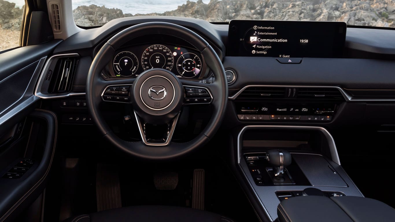 Mazda CX-60: Der Innenraum ist dezent und hochwertig gehalten.