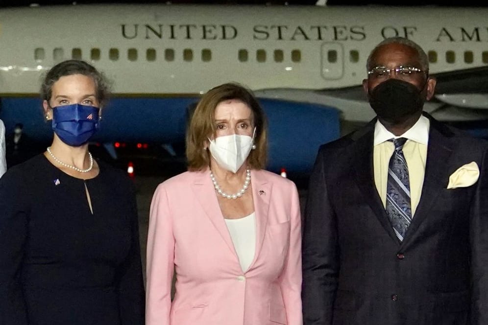 Nancy Pelosi: Die Sprecherin des US-Repräsentantenhauses ist in Taiwan gelandet.