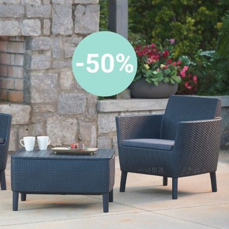 Sparen Sie heute bis zu 50 Prozent auf Gartenmöbel bei Aldi.