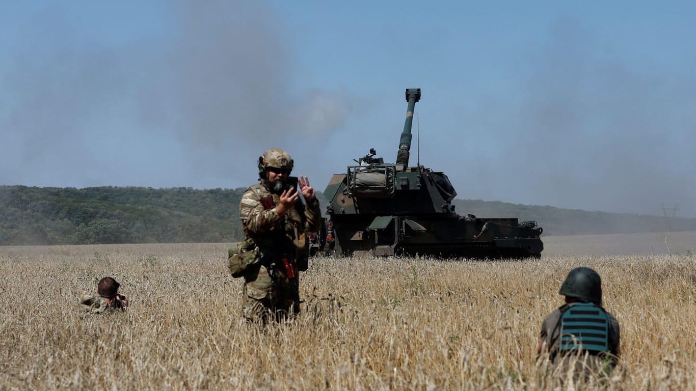 Ukrainische Soldaten in der Ostukraine: Im Süden macht das ukrainische Militär nach eigenen Angaben Fortschritte.