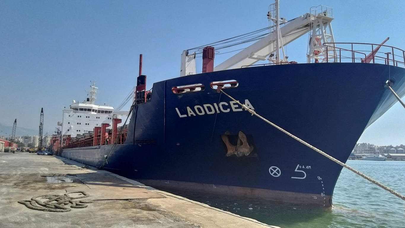 Das Schiff "Laodicea" (Archivbild): Die Ukraine erhebt Vorwürfe gegen Russland.