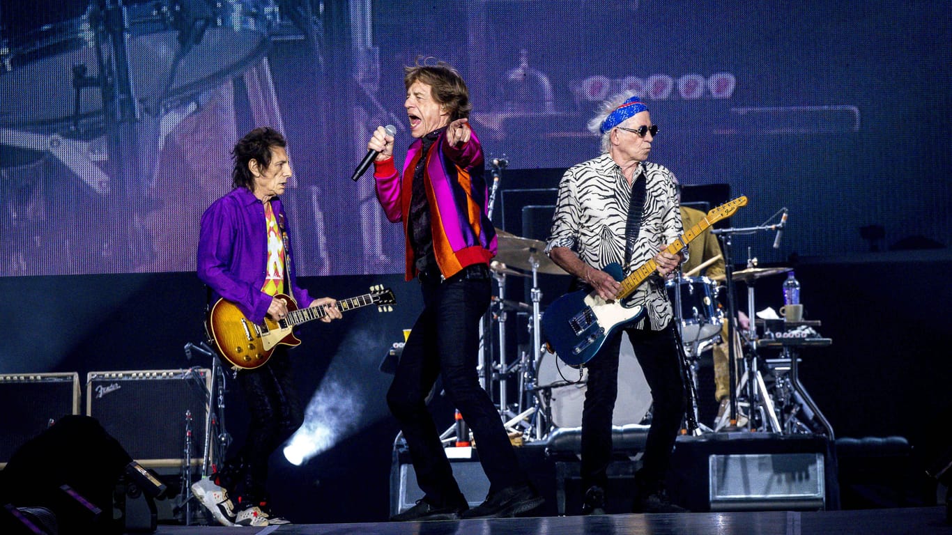 Ron Wood, Mick Jagger und Keith Richards auf der Bühne (Archiv): Am Mittwoch beenden sie ihre Europa-Tournee in Berlin.