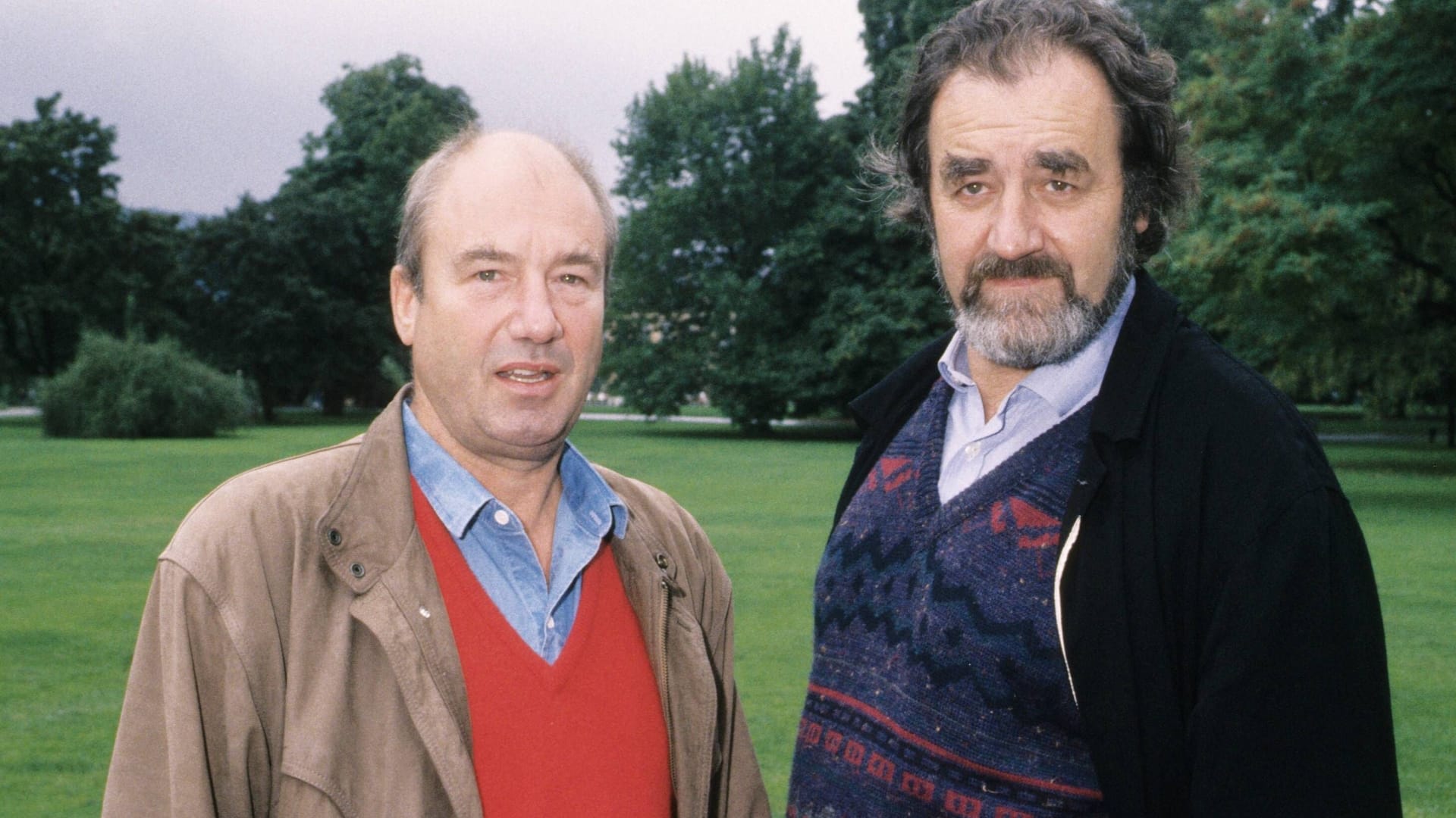 Der Schauspieler und der Schöpfer: Bienzle-Darsteller Dietz-Werner Steck mit Autor Felix Huby.