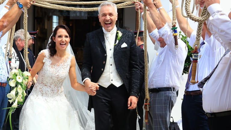 Anita Hofmann und Christian Filip: Das Paar hat am 30. Juli 2022 kirchlich geheiratet.