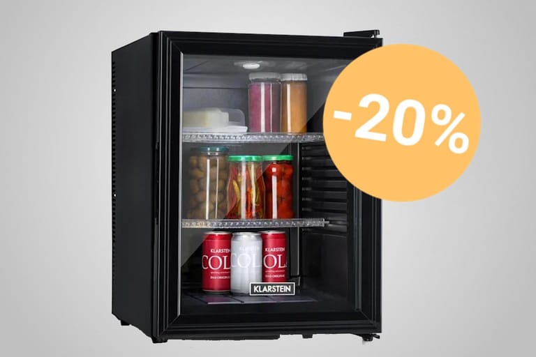 Der Kühlschrank von Klarstein bietet 23 Liter Volumen.