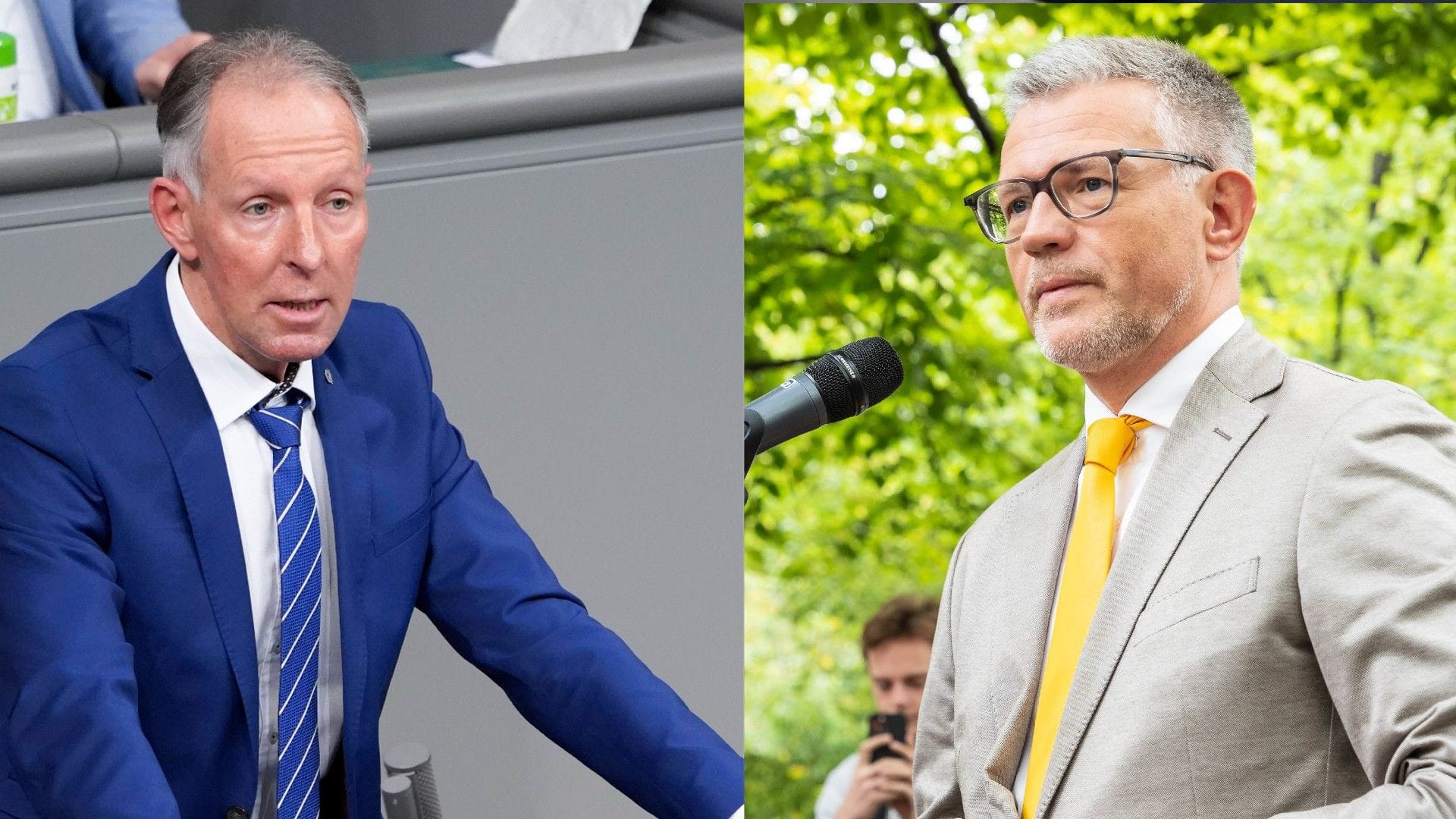 Der CDU-Abgeordnete und der Ukraine-Botschafter (Archivbilder): "Das Fass ist übergelaufen", schrieb der deutsche Politiker.