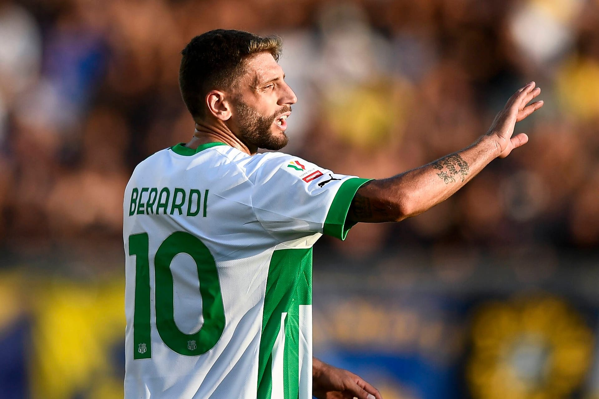 Domenico Berardi im Spiel gegen Modena: Der italienische Nationalspieler legte sich mit einem Fan an.