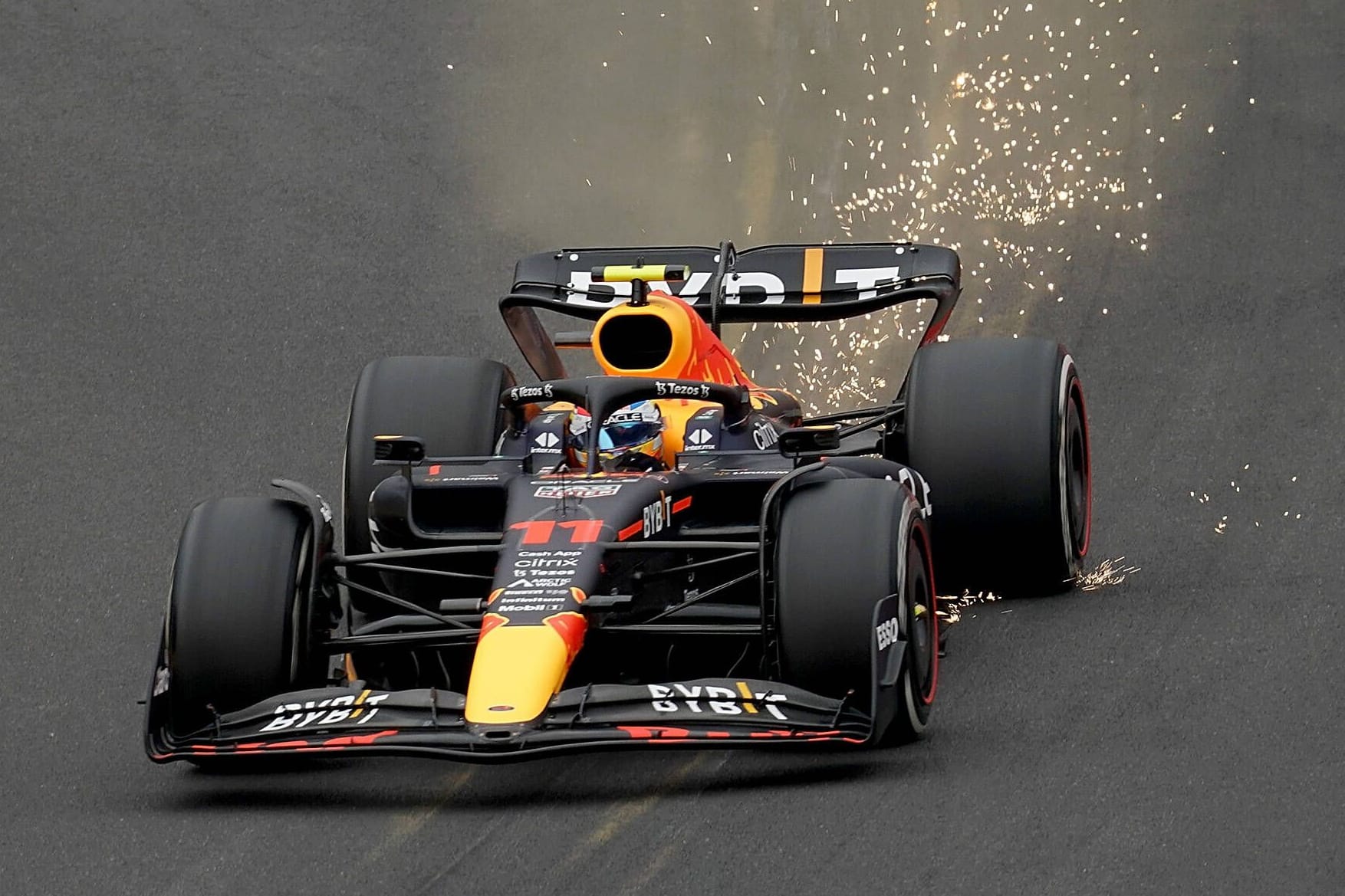 Sergio Perez auf der Strecke in Spa.