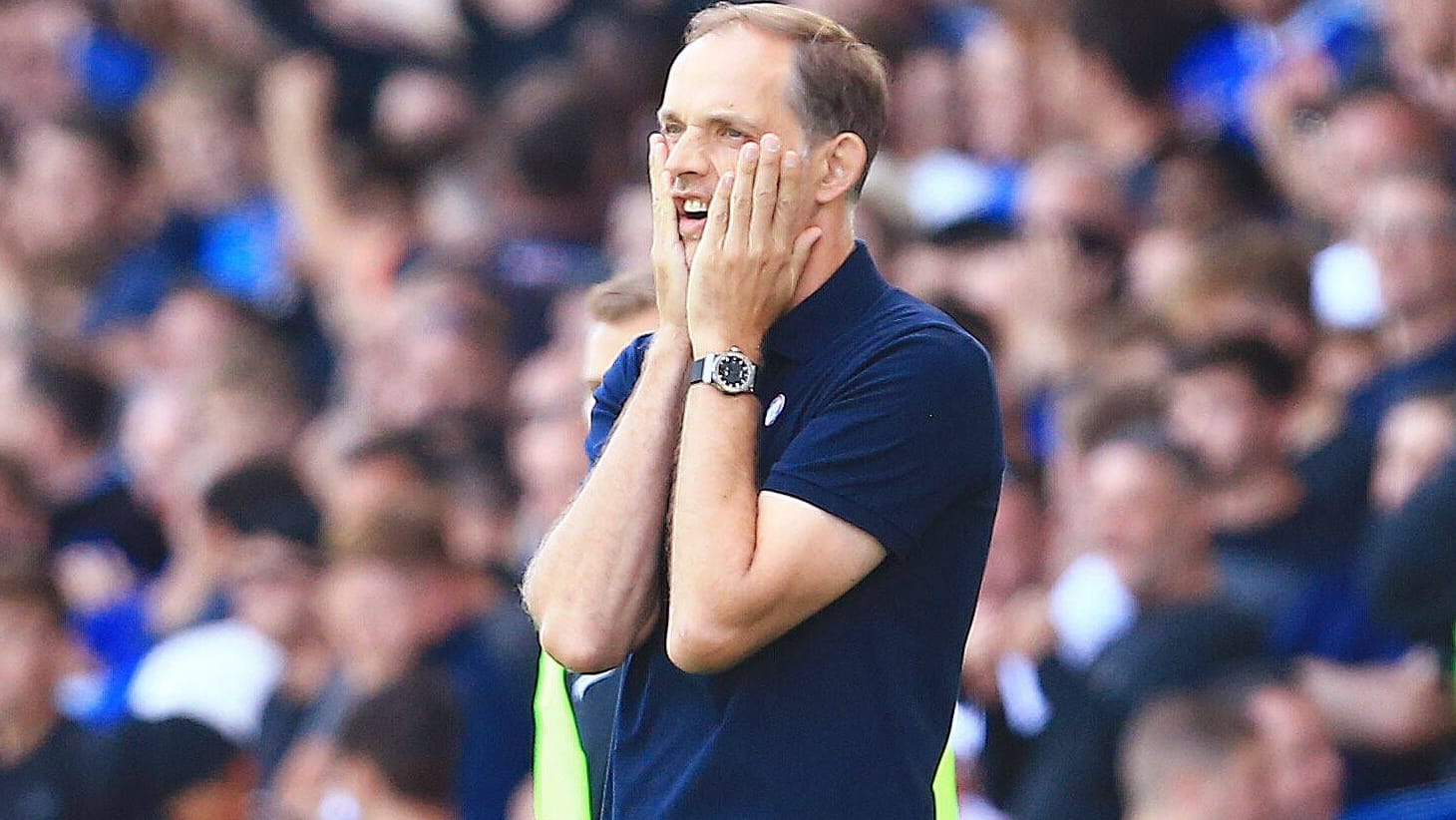 Fassungslos: Thomas Tuchel im Spiel bei Leeds United.