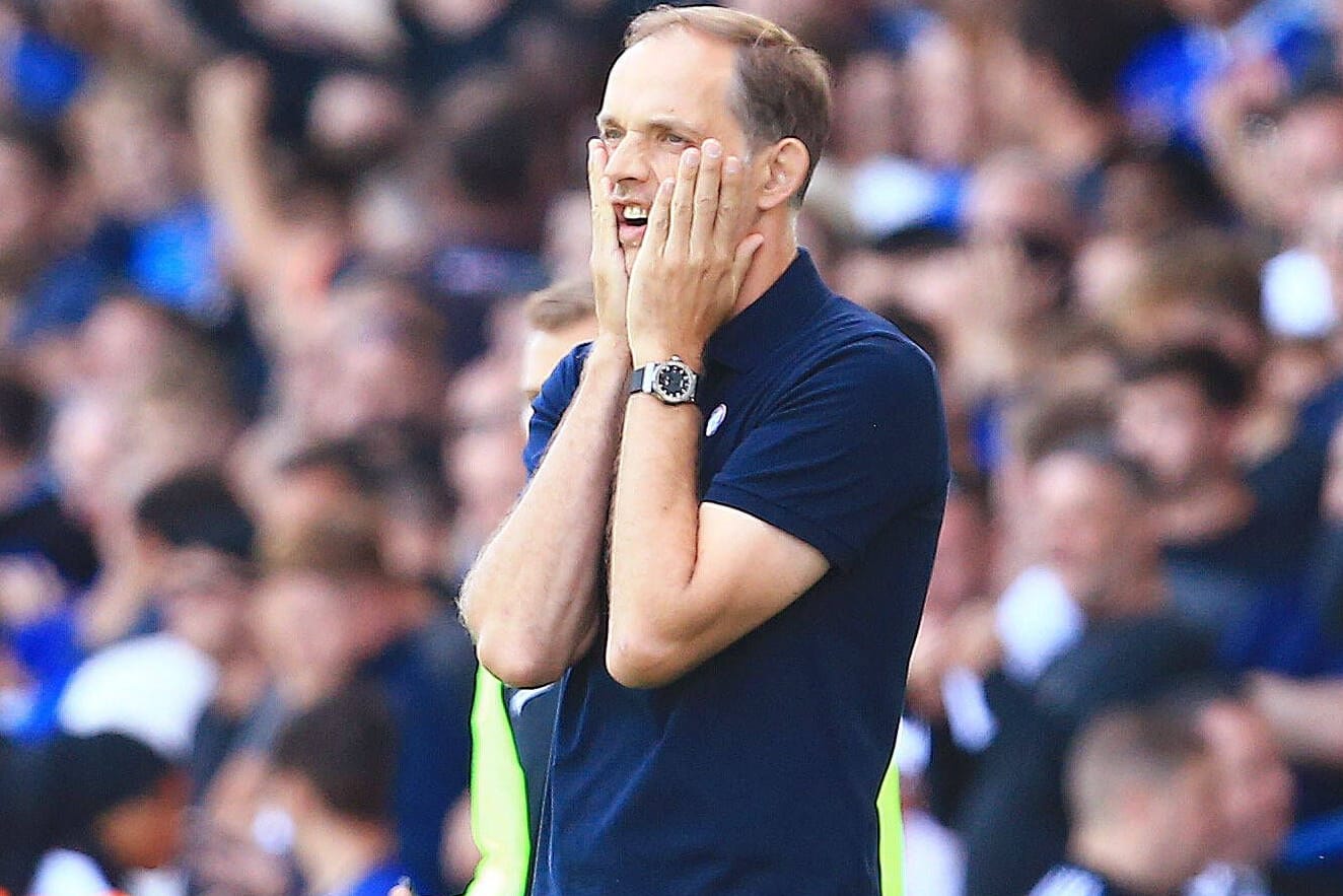 Fassungslos: Thomas Tuchel im Spiel bei Leeds United.