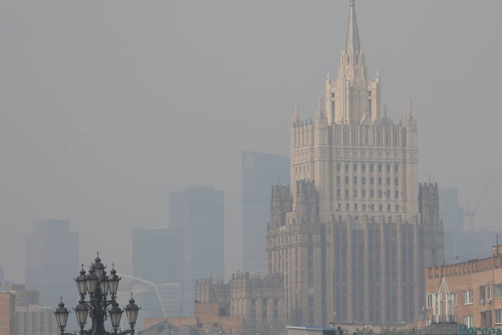 Smog über Moskau: In der russischen Hauptstadt ist die Luft derzeit stark belastet.