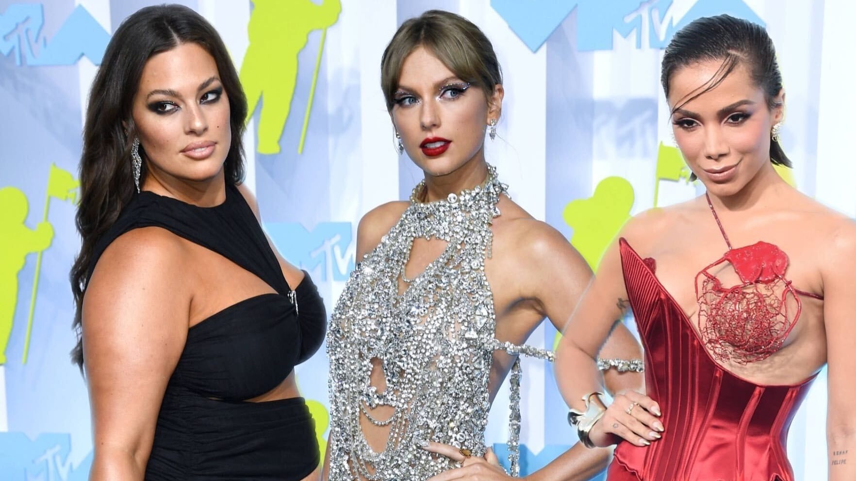 Ashley Graham, Taylor Swift und Anitta: Sie zogen am Sonntagabend die Blicke auf sich.