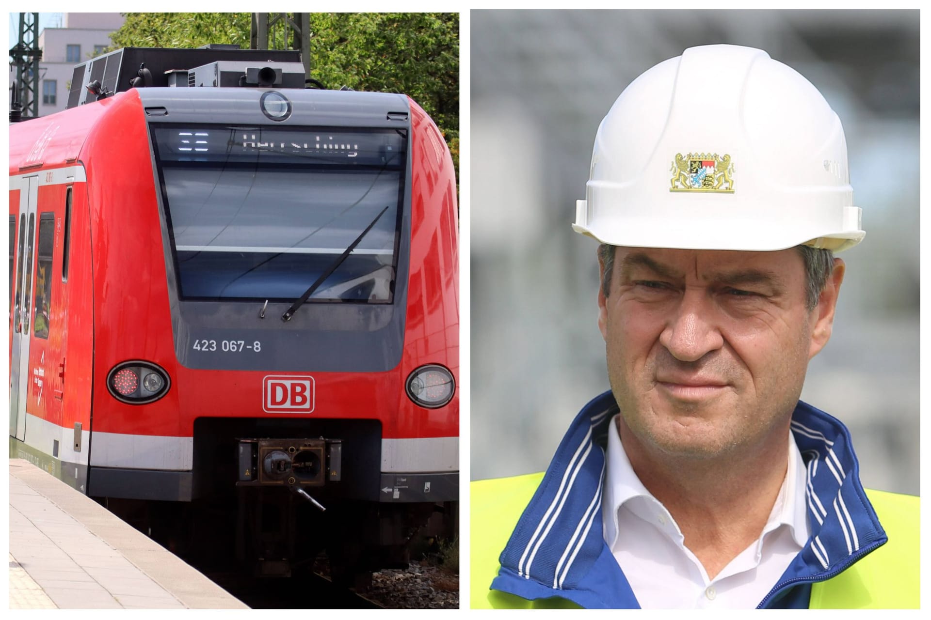 Wegen der Münchner S-Bahn gerät Bayerns Ministerpräsident Markus Söder unter Druck (Archivbilder). Der Vorwurf: Söder verschwieg die Dimensionen des Kosten-Debakels.