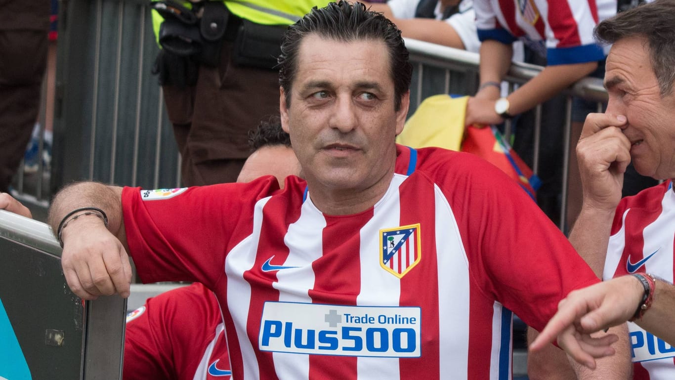 Paulo Futre, hier bei einem Termin für Atlético Madrid im Jahr 2018: Der 56-Jährige ging mit einem Erfolg in die Geschichte ein.