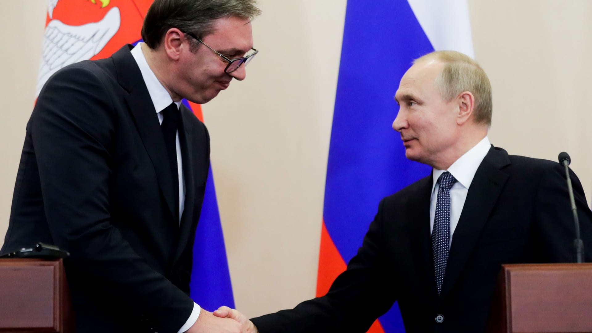 Bislang gute Beziehungen: Aleksander Vučić und Wladimir Putin.