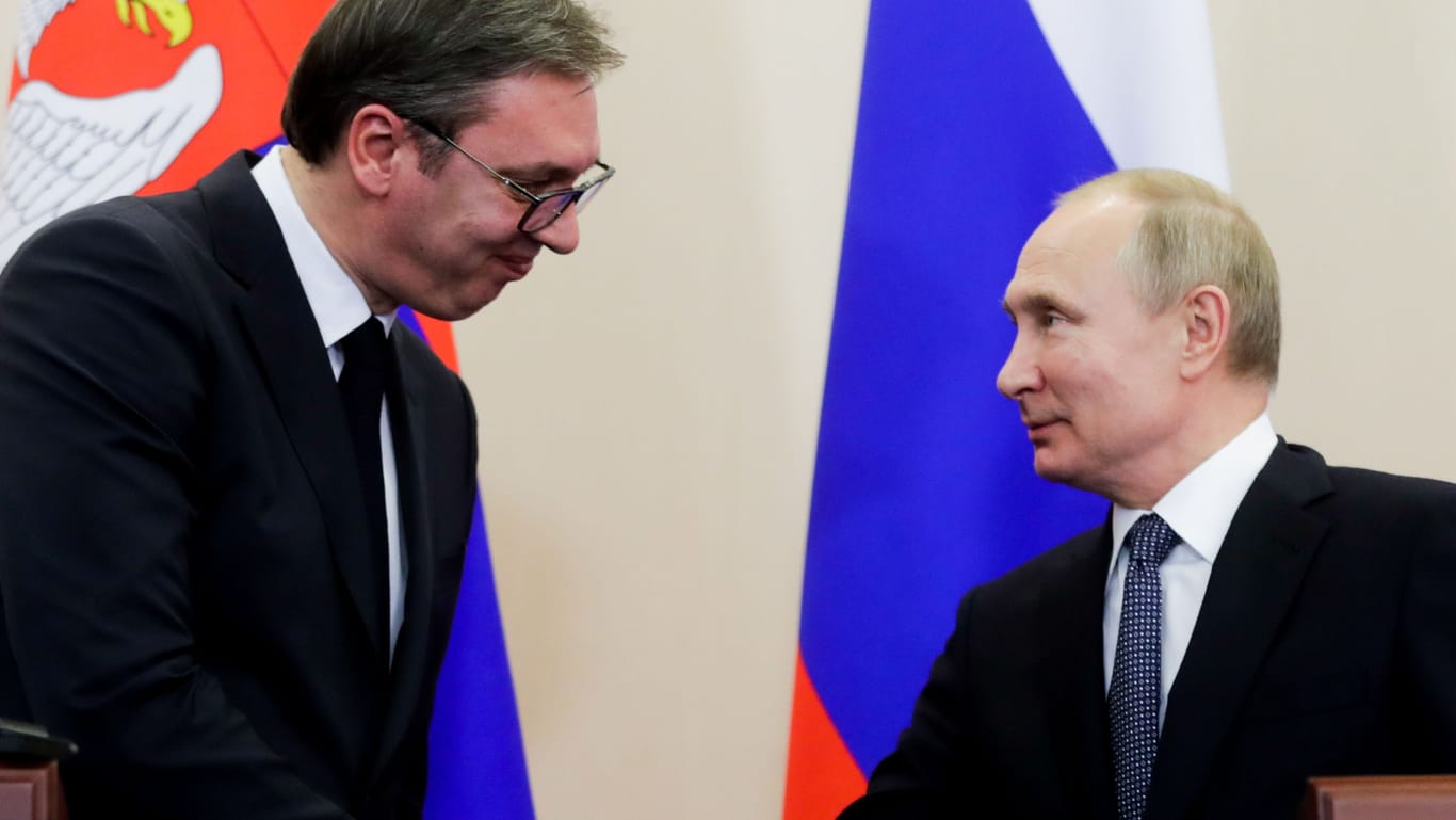 Bislang gute Beziehungen: Aleksander Vučić und Wladimir Putin.