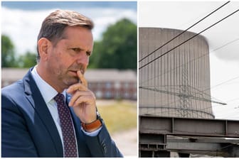 Niedersachsens Energieminister Olaf Lies und das AKW Lingen (Montage): SPD und Grüne warnen davor, den Atomausstieg grundsätzlich in Frage zu stellen.