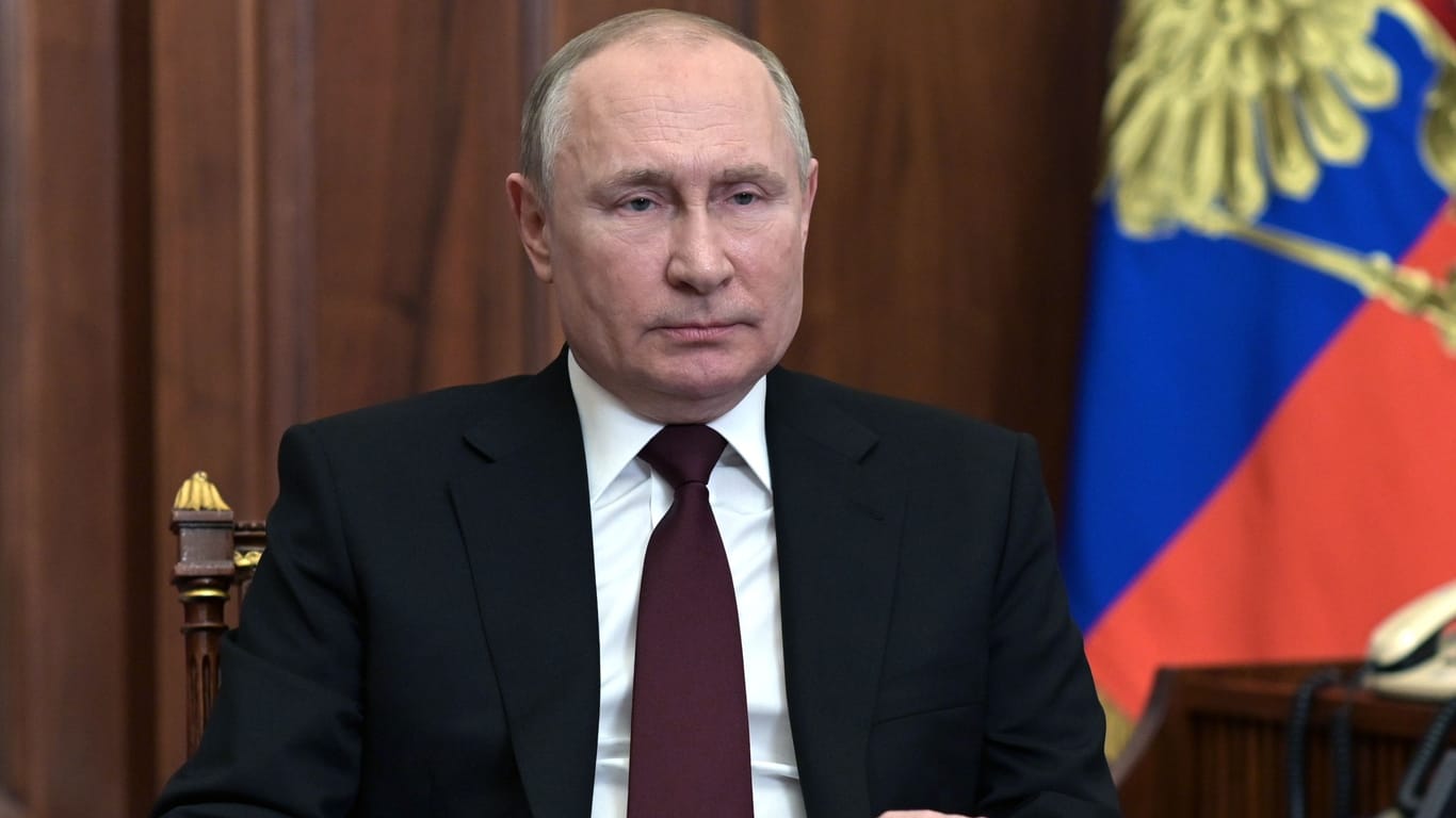 Putin bei einer Ansprache im Kreml.