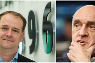 Sebastian Kramer, Präsident des Hannover 96-Stammvereins und Martin Kind, Chef der Kapitalseite: Beim Zweitligisten sind die Spannungen eskaliert.