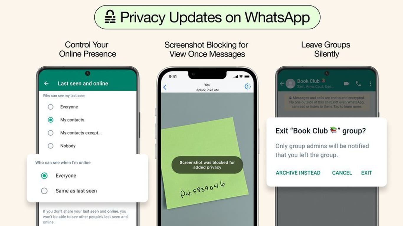 WhatsApp: Der Meta-Konzern hat neue Privatsphäre-Funktionen vorgestellt.