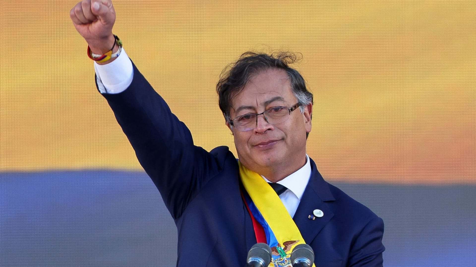 Kolumbiens neuer Präsident Gustavo Petro: In seiner Antrittsrede fordert er unter anderem internationale Hilfe zum Schutz des Regenwaldes. Kolumbiens neuer Präsident Gustavo Petro: In seiner Antrittsrede fordert er unter anderem internationale Hilfe zum Schutz des Regenwaldes.