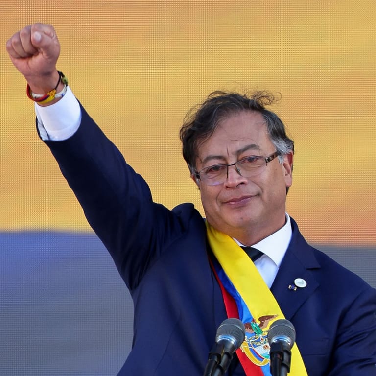Kolumbiens neuer Präsident Gustavo Petro: In seiner Antrittsrede fordert er unter anderem internationale Hilfe zum Schutz des Regenwaldes.