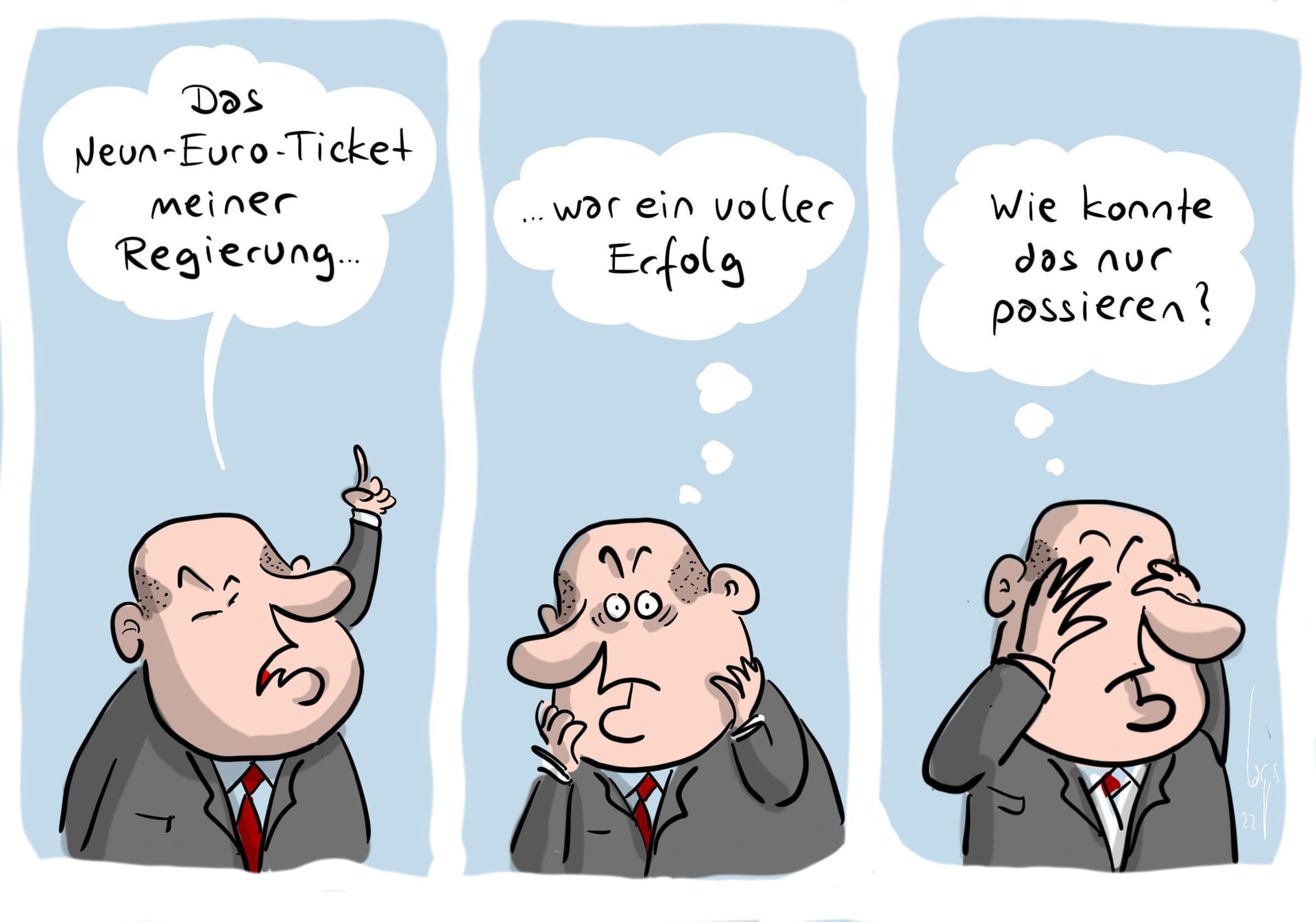 Der Kanzler hat seine eigenen Probleme.
